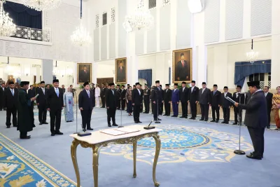 Presiden Prabowo Subianto Lantik Menteri hingga Kepala Badan Komunikasi Pemerintah